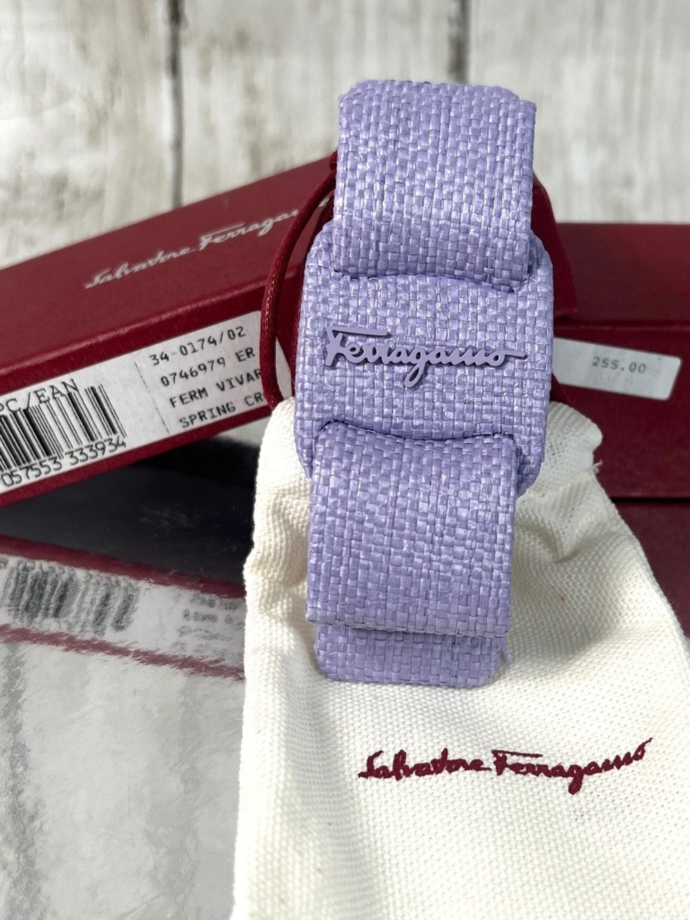 FERRAGAMO *RARE* Viva Bow Barrette Hair Clip (Spring Crocus Purple)